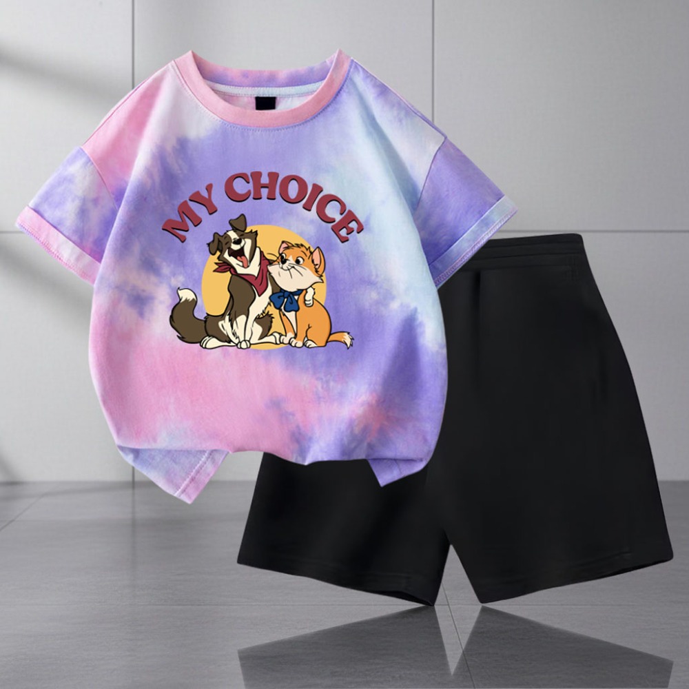 Tie Dye Two Piece - Summer Children T Shirt and Shorts