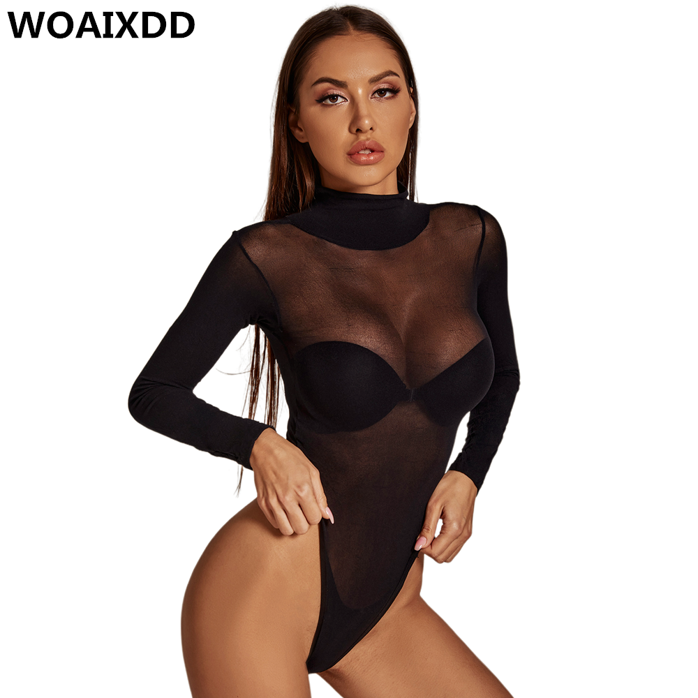 Turtleneck Bodysuit - Bodysuit Long Sleeve Women Body Streetwear