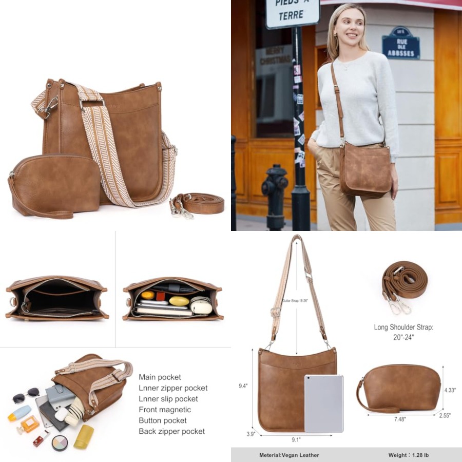 Crossbody Bag Women - CLUCI Purses for Women, Vegen Leather