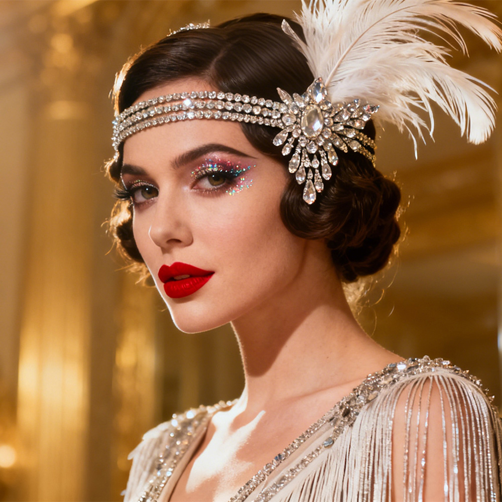 Women'S Fashion Roaring 20S - 1920s Great Gatsby Feather Headband for