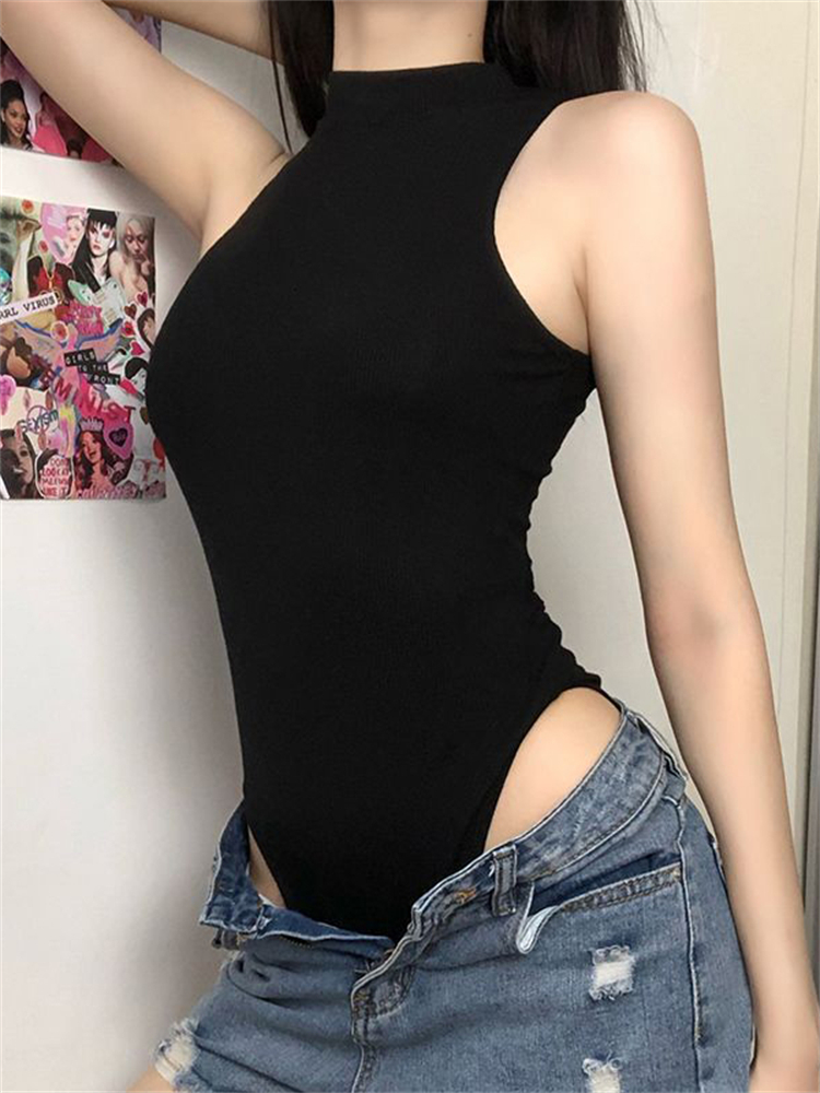 Harajuku Solid Jumpsuit Women  - Turtleneck Bodysuit recensie en prijs