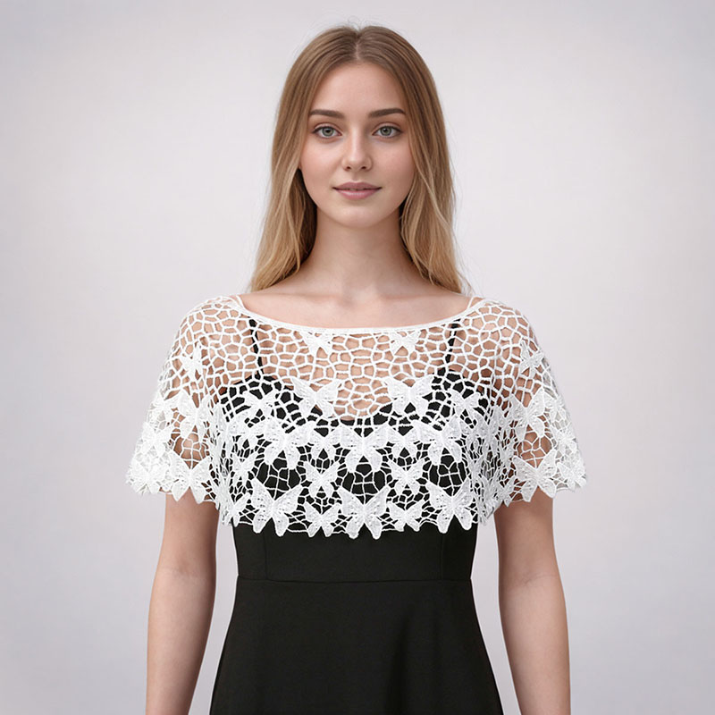 Fashion Knitted Hollow Lace Sh - Women'S Fashion Poncho recensie en prijs