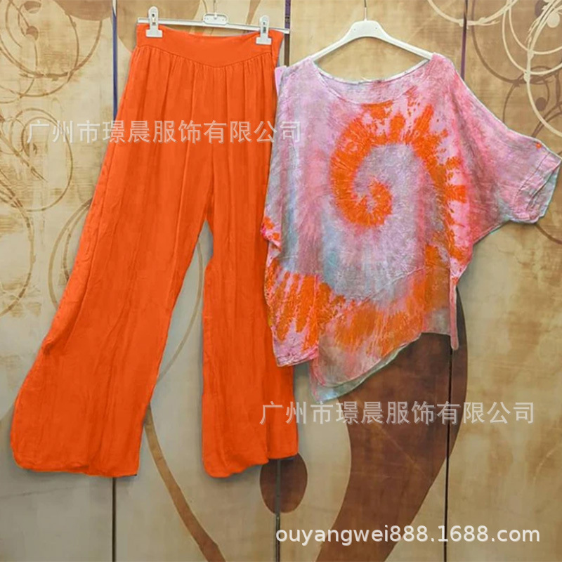 Tie-dye Crew Neck Printed Top  - Tie Dye Two Piece recensie en prijs