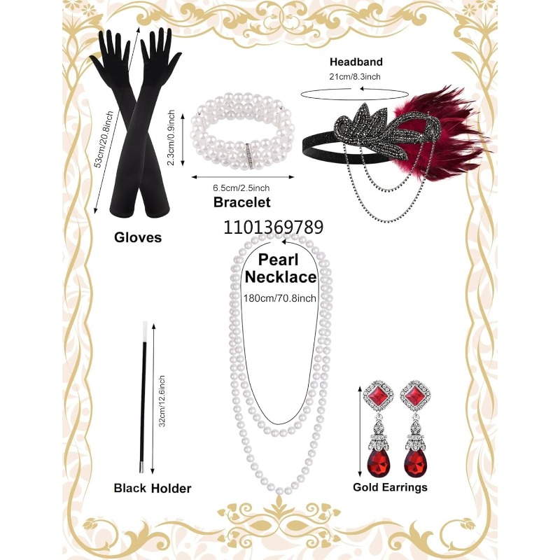 6 Pcs 1920s Flapper Accessorie - Women'S Fashion Roaring 20S recensie en prijs