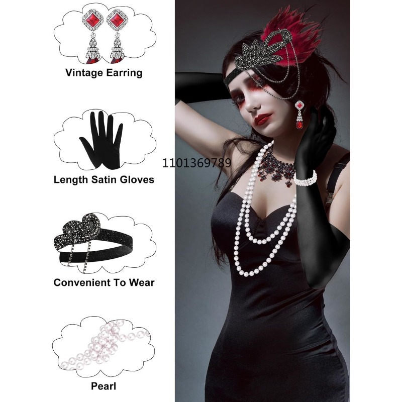 6 Pcs 1920s Flapper Accessorie - Women'S Fashion Roaring 20S recensie en prijs
