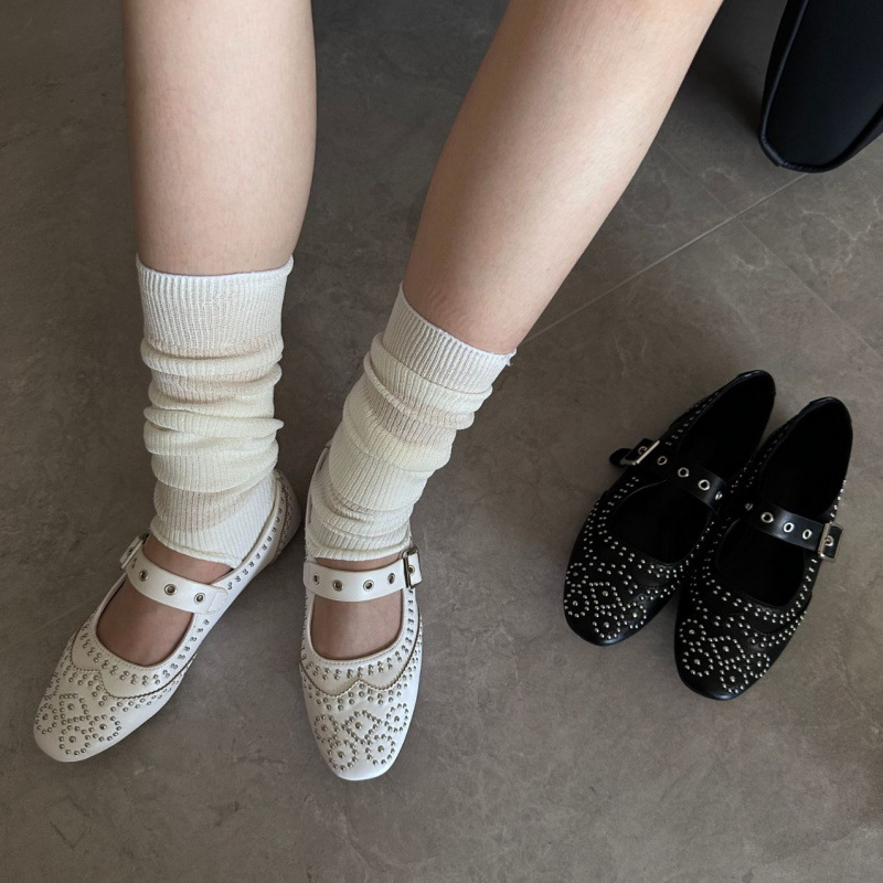 Retro Rivet Buckle Design Flat - Women Fashion Heels recensie en prijs