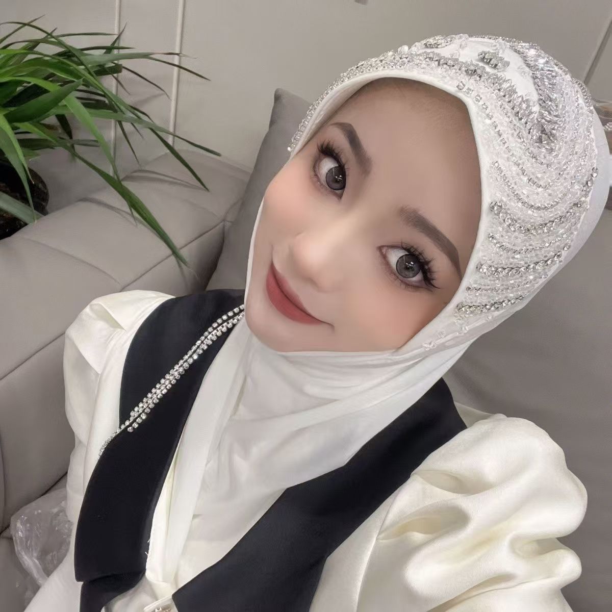 Luxury Hat Hijab Pink Scarf wi - Women Fashion Hats recensie en prijs