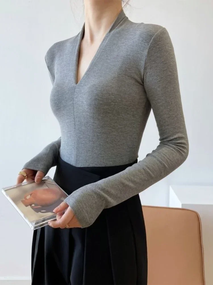 V-neck Slim Shirts Long Sleeve - Women Top Fashion recensie en prijs