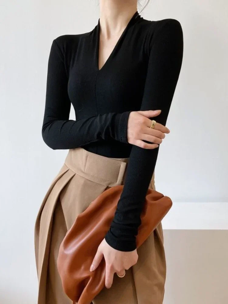 V-neck Slim Shirts Long Sleeve - Women Top Fashion recensie en prijs