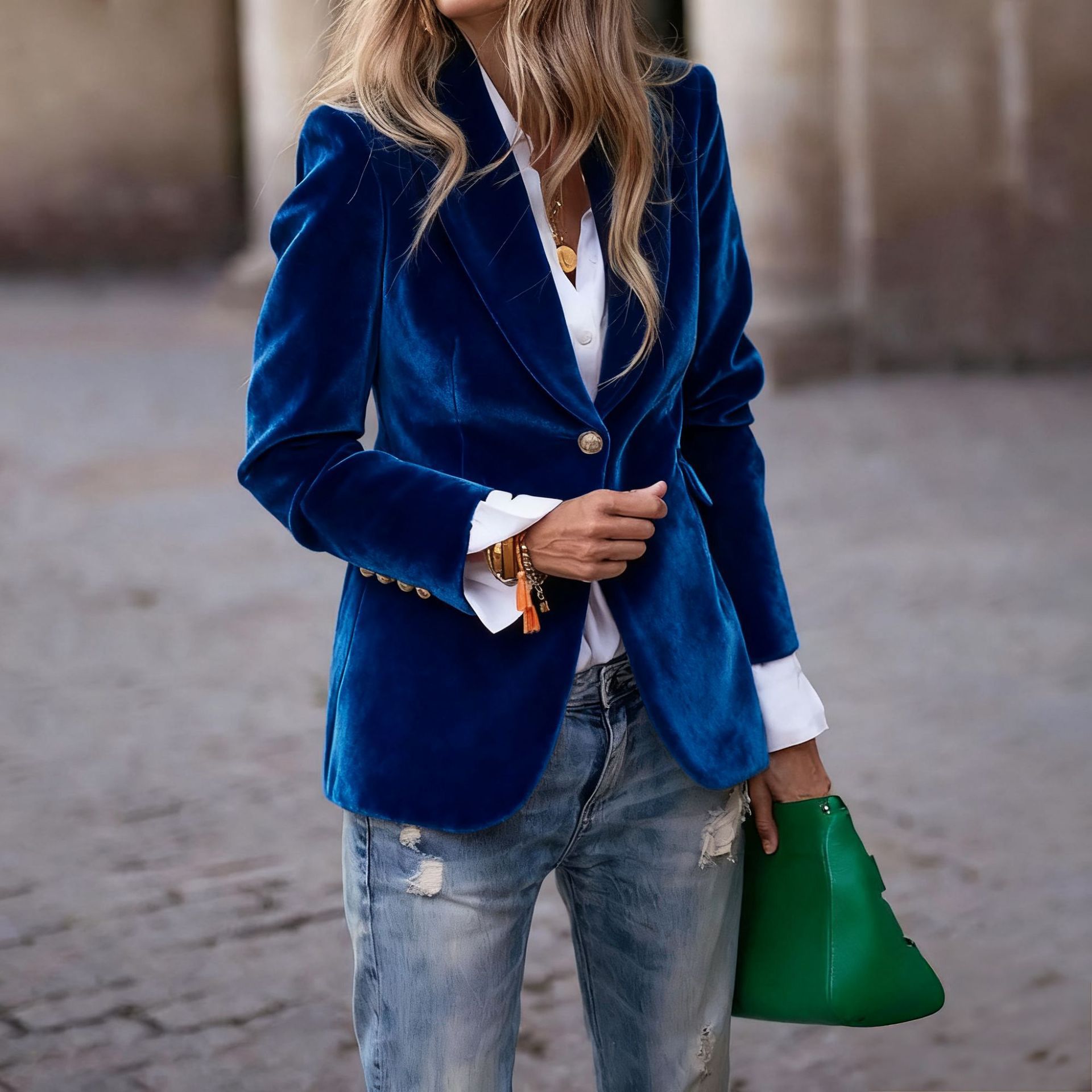 2026 spring new gold velvet el - Velvet Blazer Women recensie en prijs