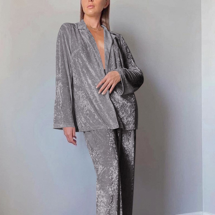 Women's 2-piece Sets Crushed V - Velvet Blazer Women recensie en prijs