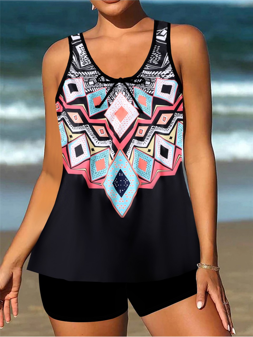 2 Piece Strape Tankini Set Tie - Tie Dye Two Piece recensie en prijs