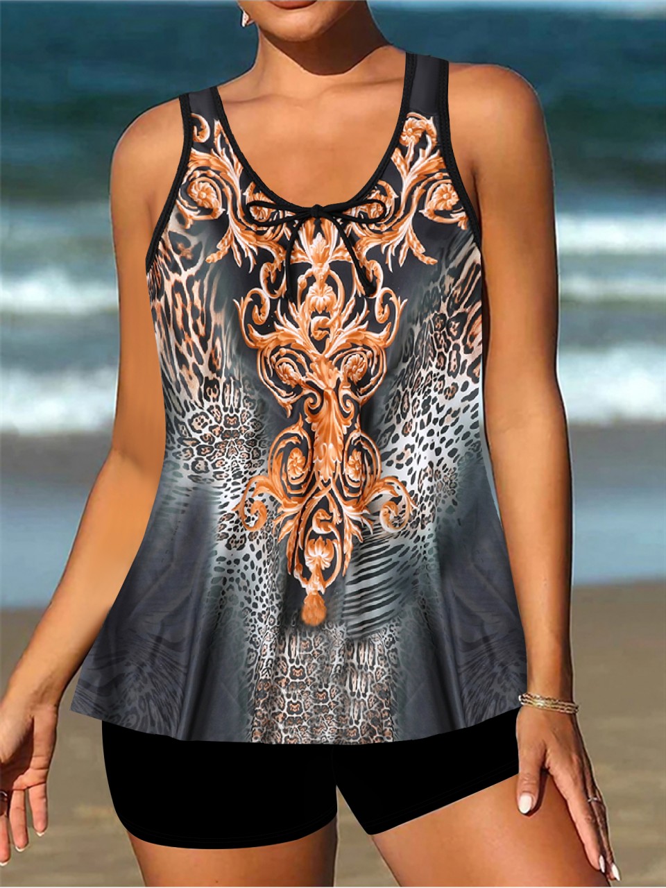 2 Piece Strape Tankini Set Tie - Tie Dye Two Piece recensie en prijs