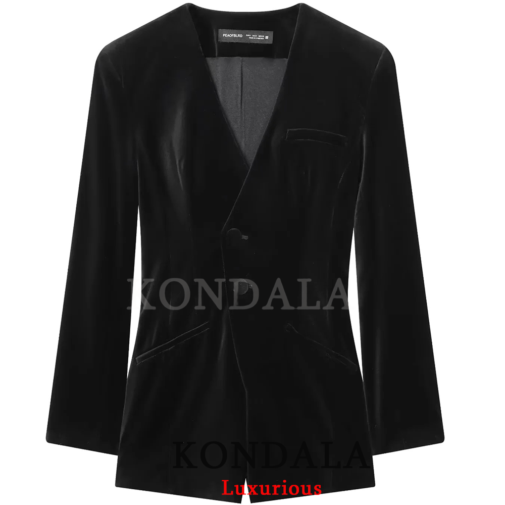 KONDALA Vintage Casual Women B - Velvet Blazer Women recensie en prijs