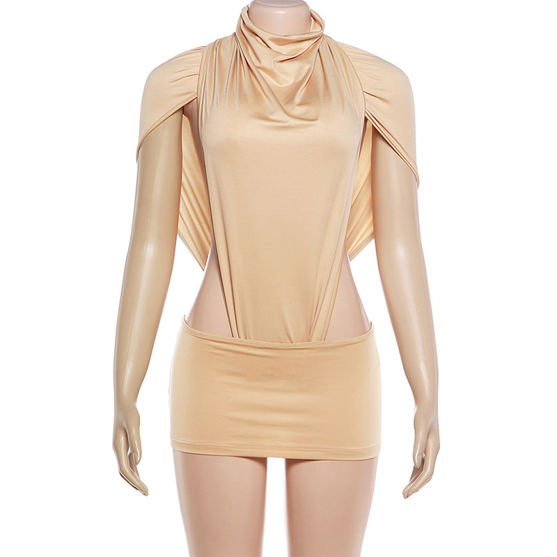 Women Solid Side Hollow 2 Piec - Turtleneck Bodysuit recensie en prijs