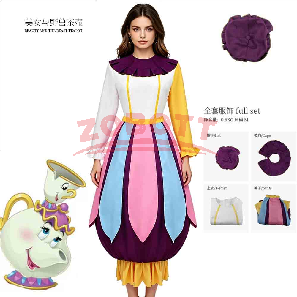 Tea Pot Mrs Potts Cosplay Long - Women Fashion Hats recensie en prijs