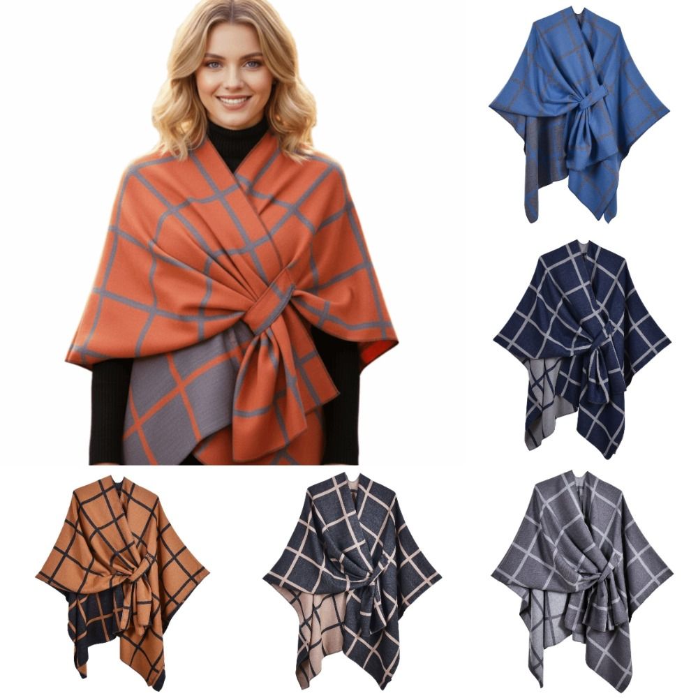 Warm Coat Plaid Design Travel  - Women'S Fashion Poncho recensie en prijs
