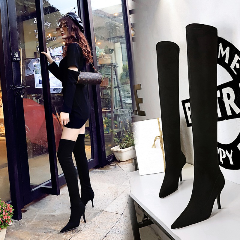 Pointed Toe Flock Sexy Over-th - Women Fashion Over 40 recensie en prijs