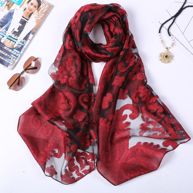 Hot Selling 180*70 Organza Sil - Women'S Fashion Poncho recensie en prijs