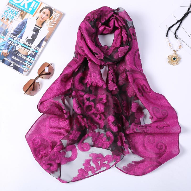 Hot Selling 180*70 Organza Sil - Women'S Fashion Poncho recensie en prijs