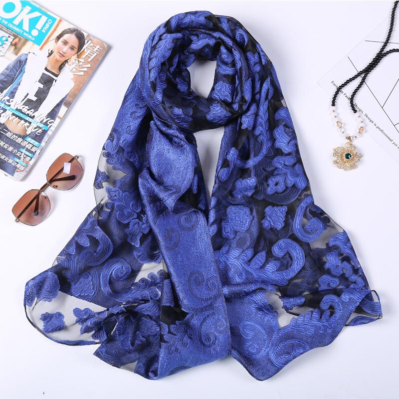 Hot Selling 180*70 Organza Sil - Women'S Fashion Poncho recensie en prijs