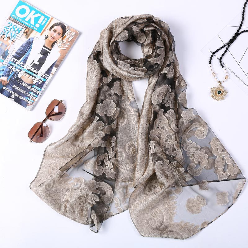 Hot Selling 180*70 Organza Sil - Women'S Fashion Poncho recensie en prijs