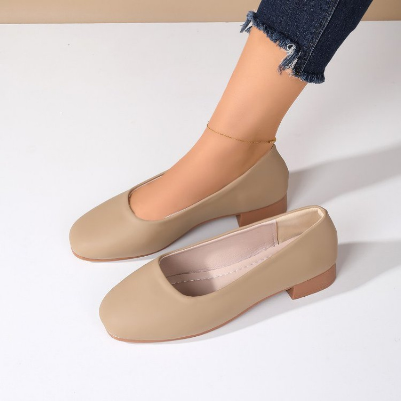 Soft Leather Round Toe Slip-On - Women Fashion Heels recensie en prijs