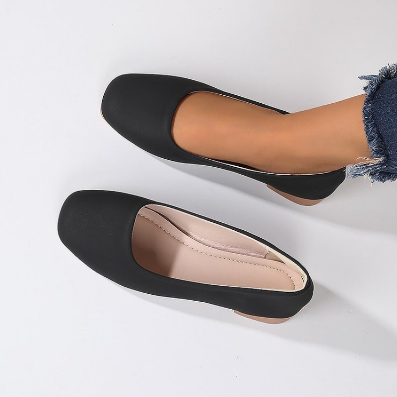 Soft Leather Round Toe Slip-On - Women Fashion Heels recensie en prijs