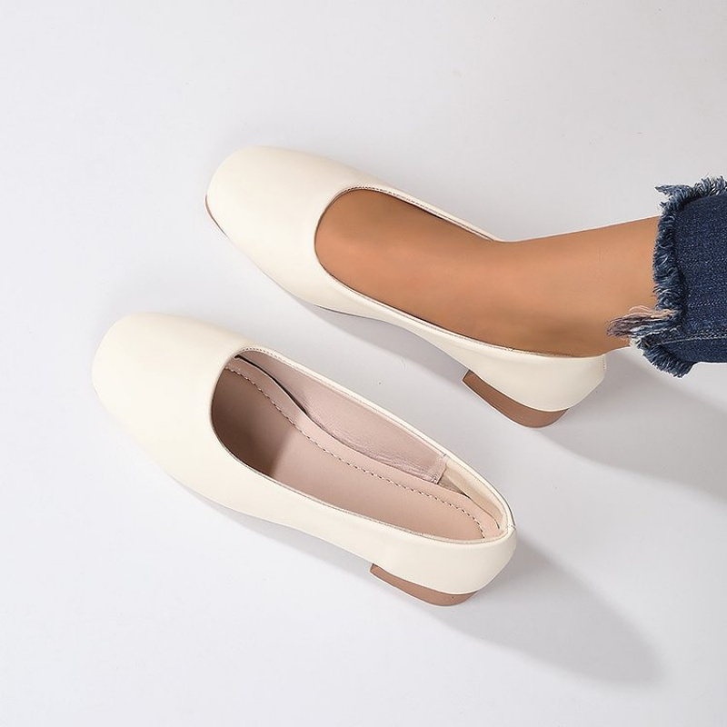 Soft Leather Round Toe Slip-On - Women Fashion Heels recensie en prijs
