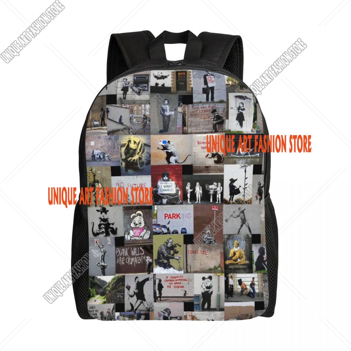 Graffiti Laptop Backpack Men W - Women'S Fashion London recensie en prijs