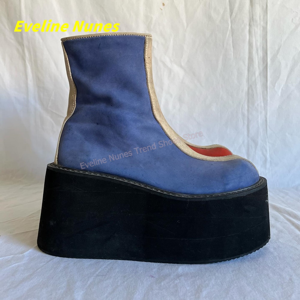 Y2K Red Blue Platform Ankle Bo - Women'S Fashion Trends recensie en prijs