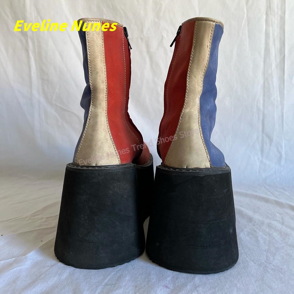 Y2K Red Blue Platform Ankle Bo - Women'S Fashion Trends recensie en prijs