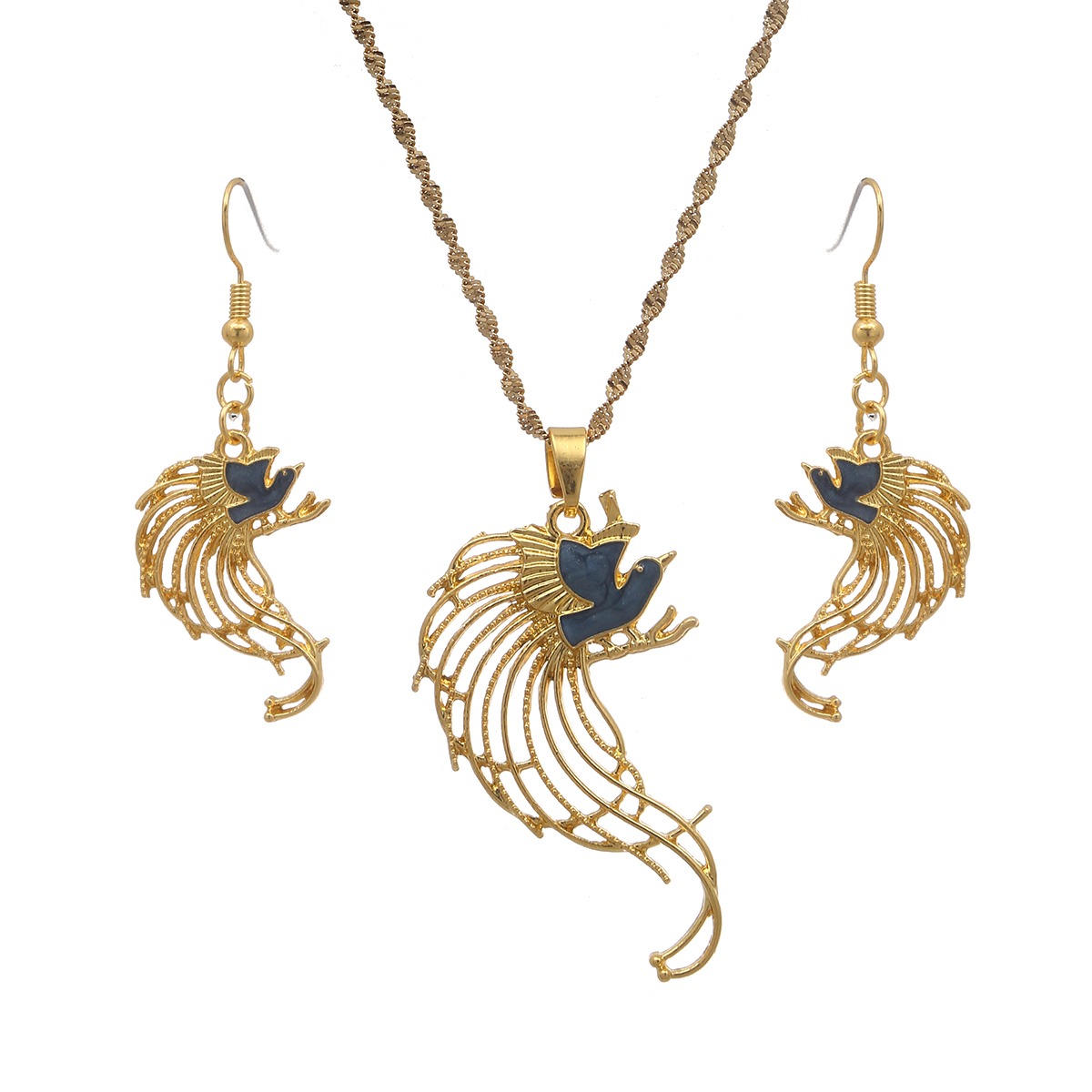 Bird Necklace Earrings Set for - Women Fashion Png recensie en prijs