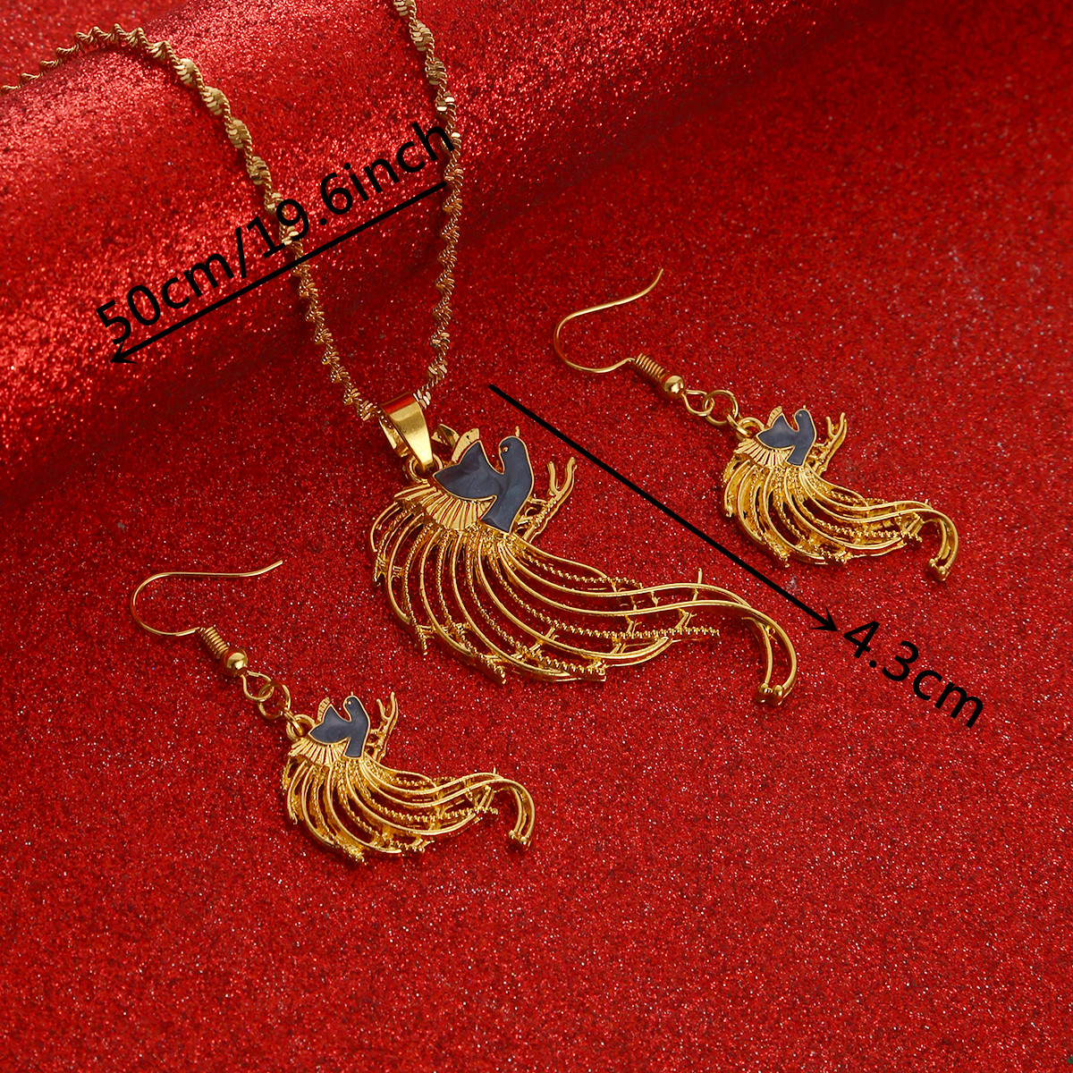 Bird Necklace Earrings Set for - Women Fashion Png recensie en prijs