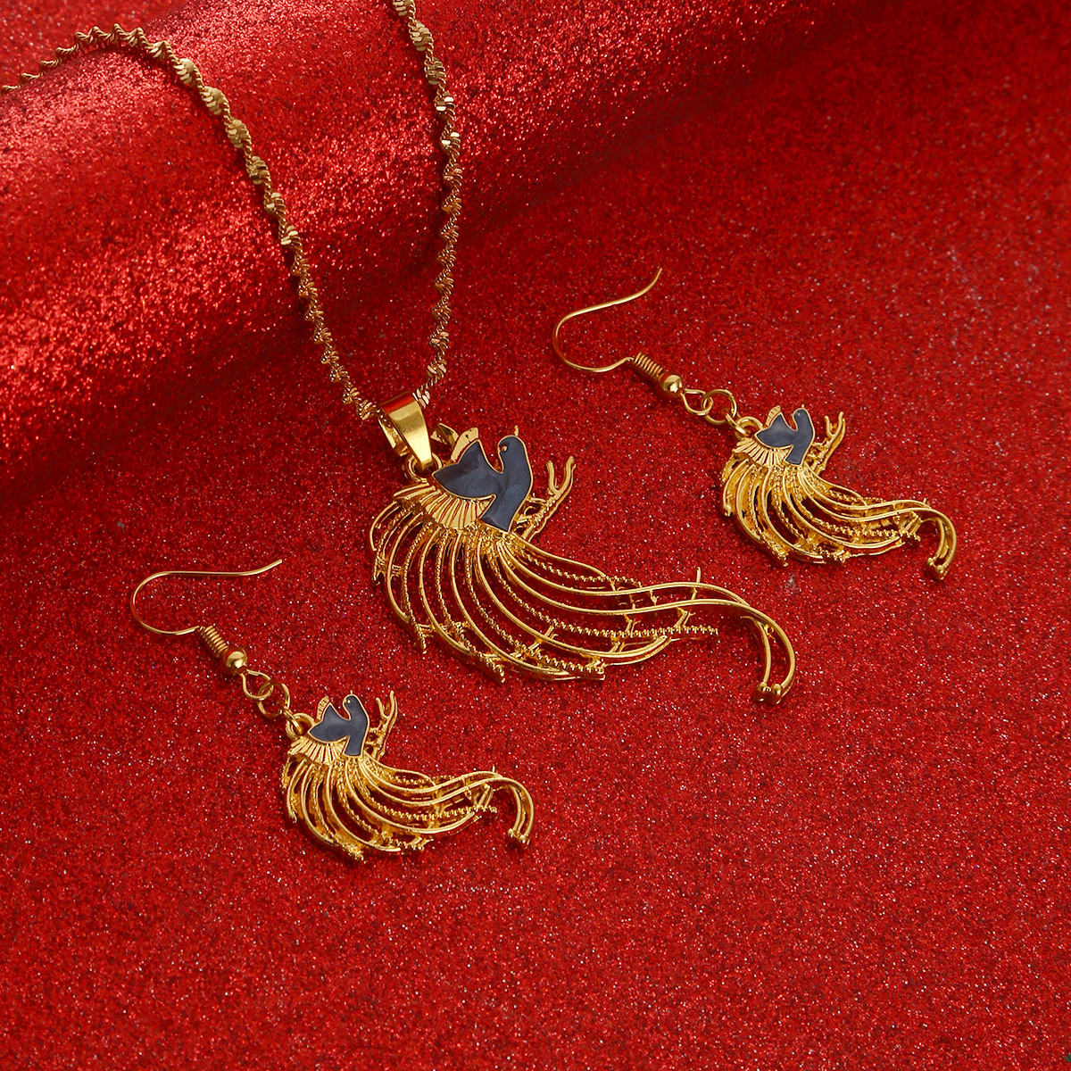 Bird Necklace Earrings Set for - Women Fashion Png recensie en prijs