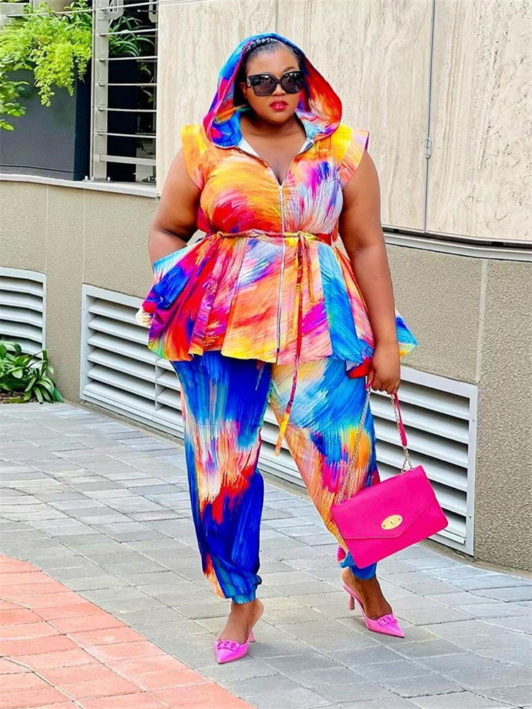 Wmstar Plus Size Women Clothin - Tie Dye Two Piece recensie en prijs