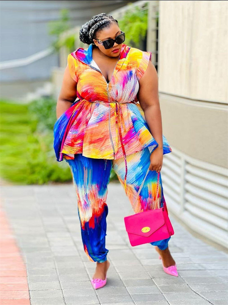 Wmstar Plus Size Women Clothin - Tie Dye Two Piece recensie en prijs