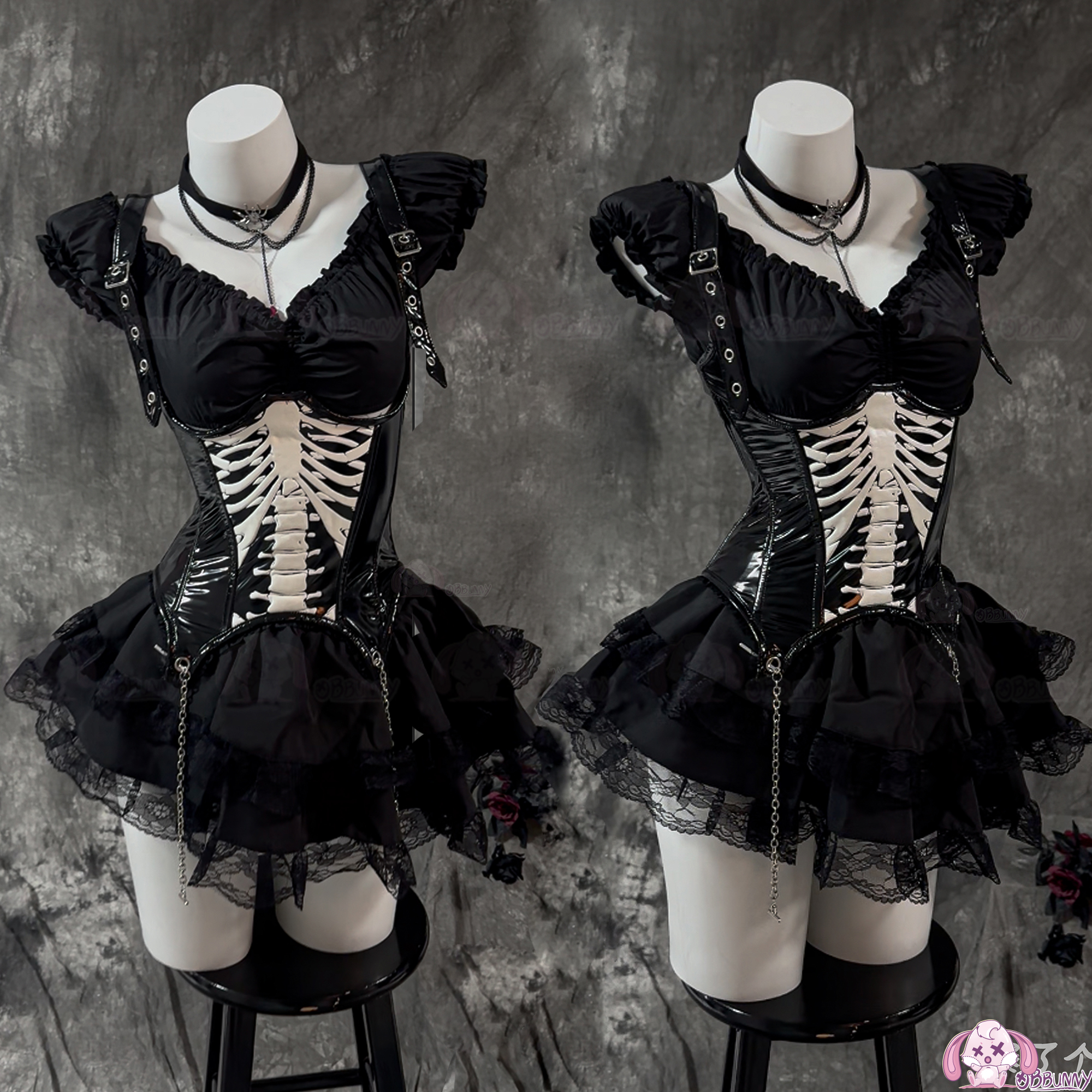 Halloween Gothic Skull Short D - Corset Top Boned recensie en prijs