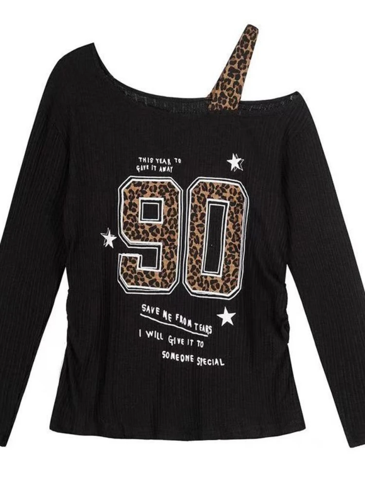 Y2K Patchwork Leopard Print T- - Women Top Fashion recensie en prijs