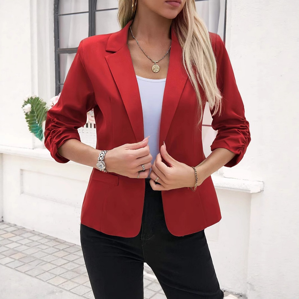 Women Autumn Spring Pockets  - Velvet Blazer Women recensie en prijs