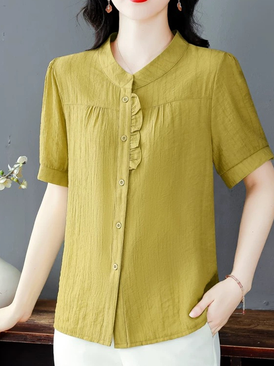 Fashionable Ice Silk Pleated C - Women Fashion Over 40 recensie en prijs