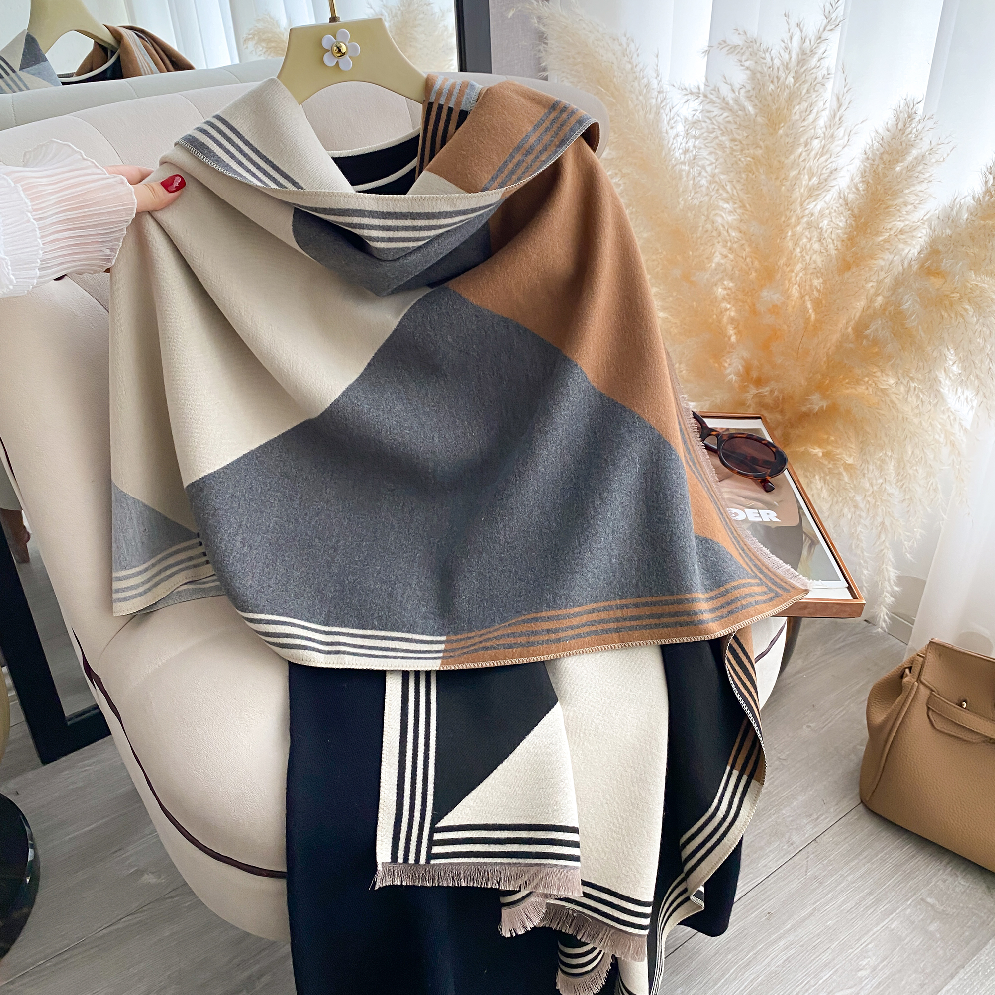 2025 Luxury Winter Cashmere Sc - Women'S Fashion Poncho recensie en prijs