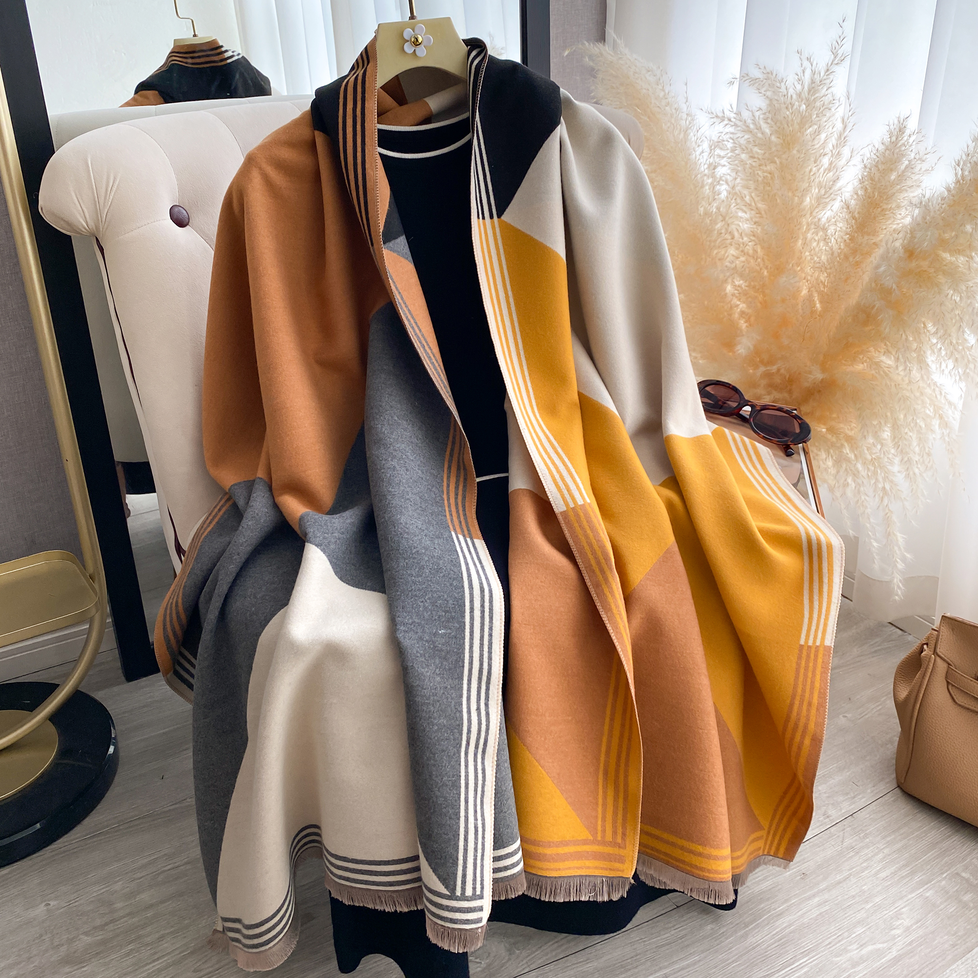 2025 Luxury Winter Cashmere Sc - Women'S Fashion Poncho recensie en prijs