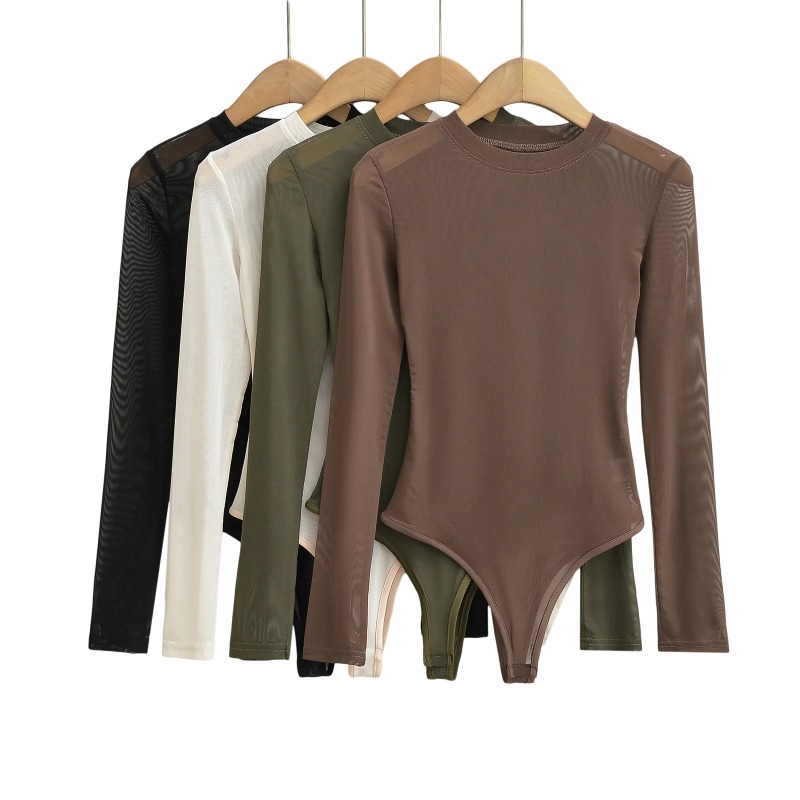 Mesh Crewneck Long Sleeve Wome - Turtleneck Bodysuit recensie en prijs