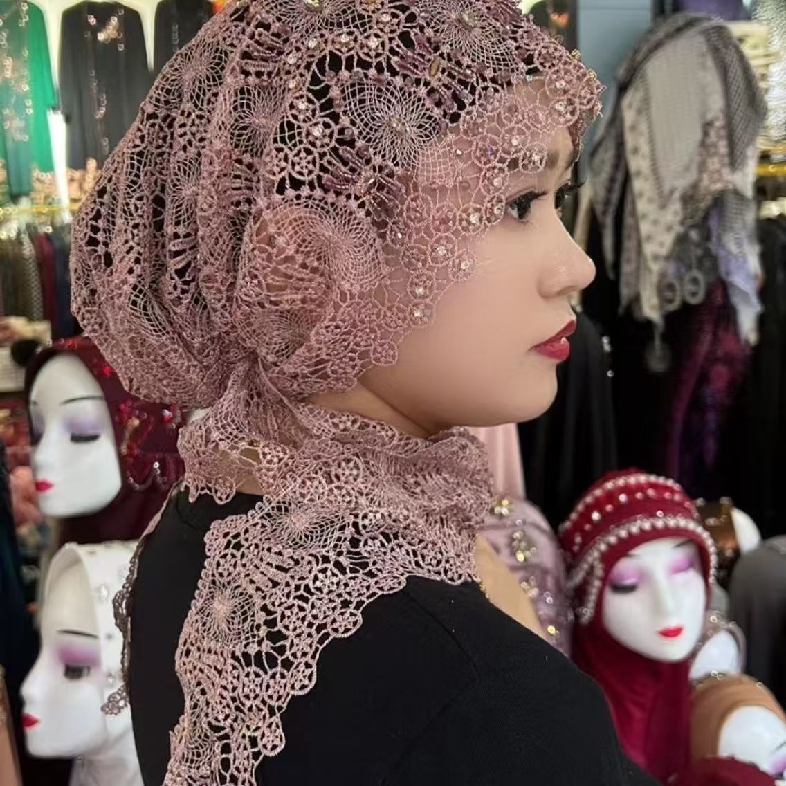 Muslim Hijabs Women Wedding De - Women Fashion Hats recensie en prijs