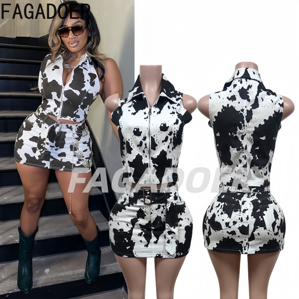 FAGADOER Fashion Cow Print Str - Tie Dye Two Piece recensie en prijs