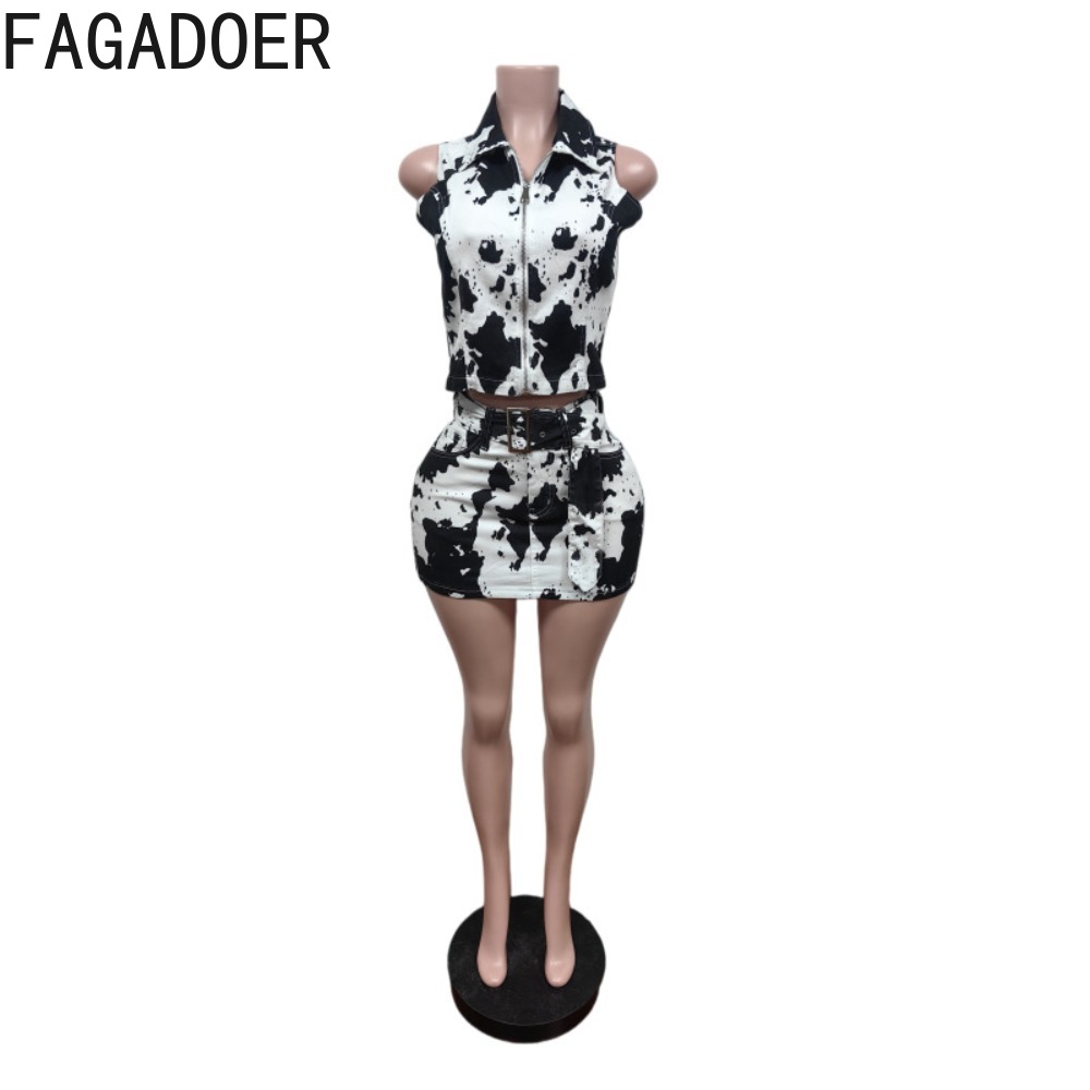 FAGADOER Fashion Cow Print Str - Tie Dye Two Piece recensie en prijs