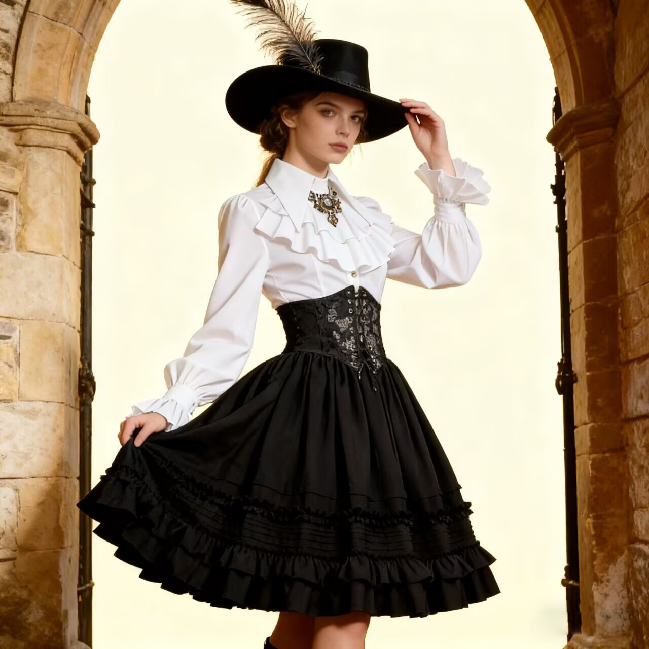 Women Medieval steampunk Layer - Corset Top Boned recensie en prijs