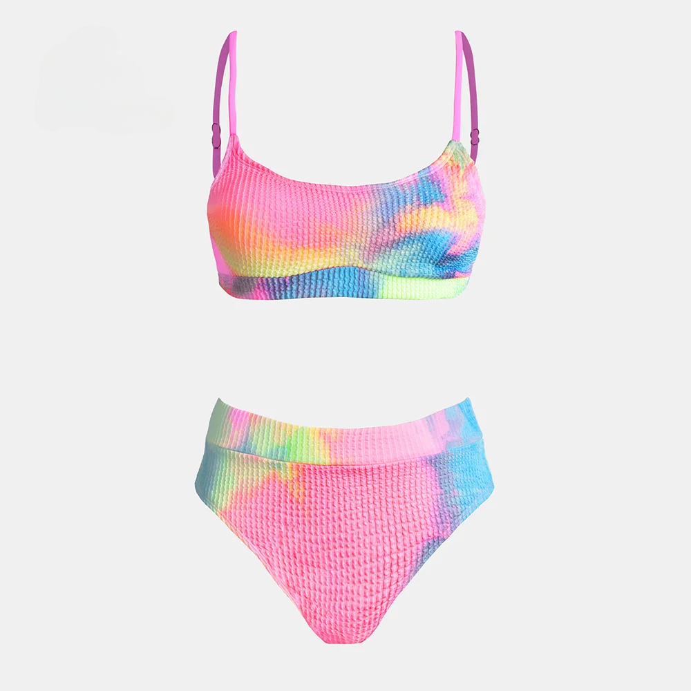 Textured Tie-Dye High Waist Bi - Tie Dye Two Piece recensie en prijs