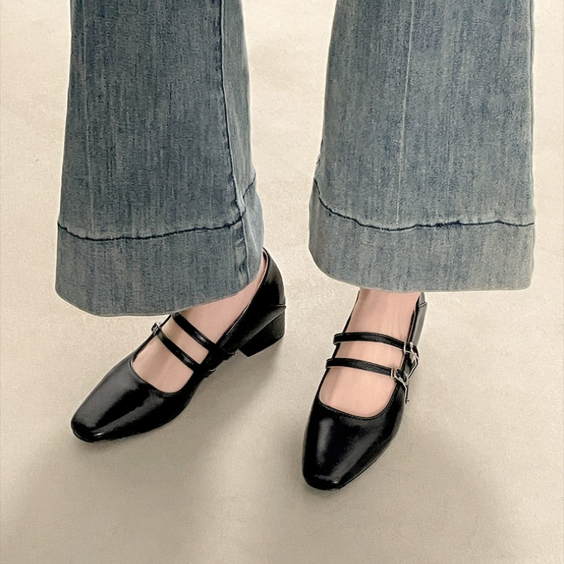 Square Toe Low Heel Women Silv - Women Fashion Heels recensie en prijs